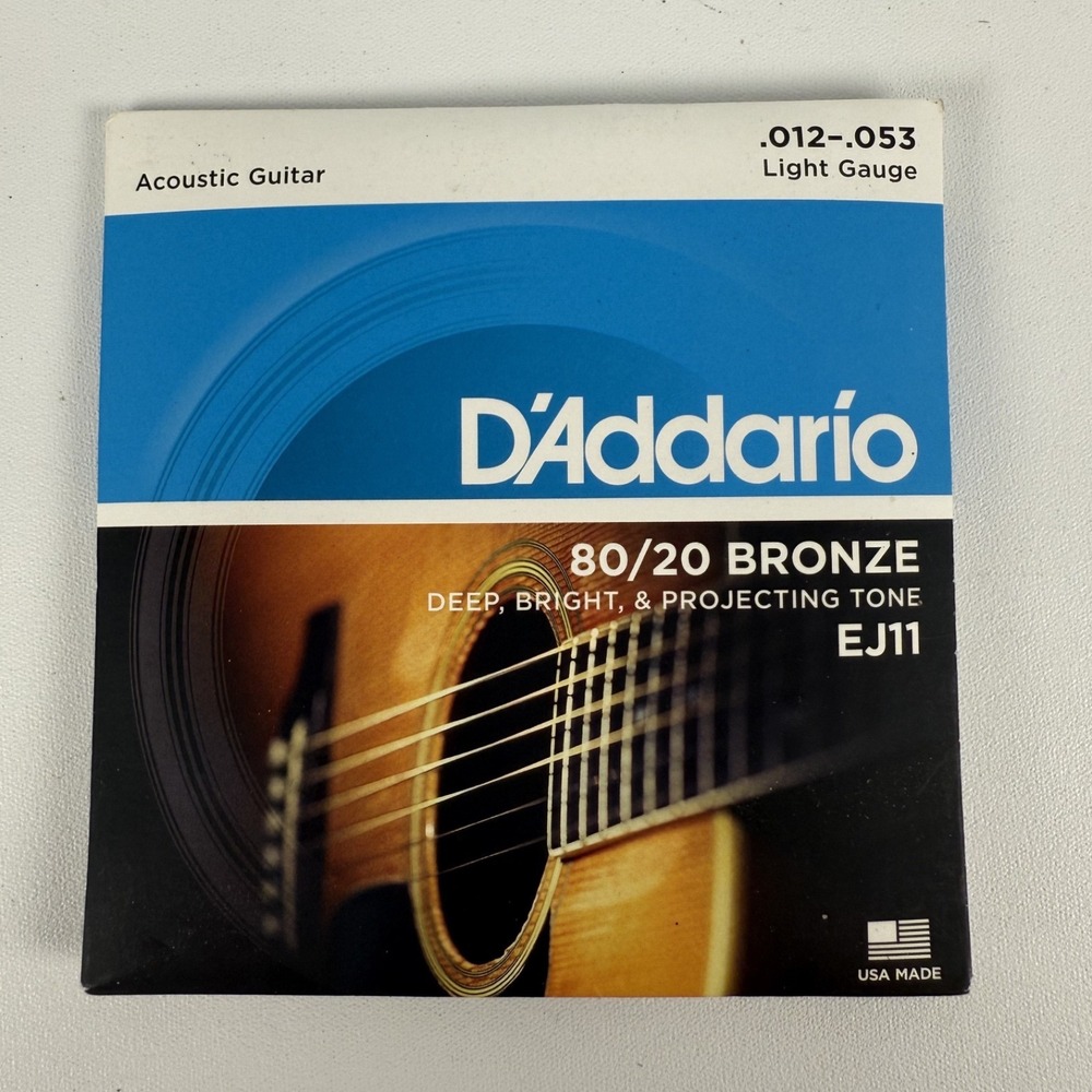 D'addario‎ EJ11 80/20 Bronze .012-.053 Light Gauge GUITAR STRINGS ACOUSTIC